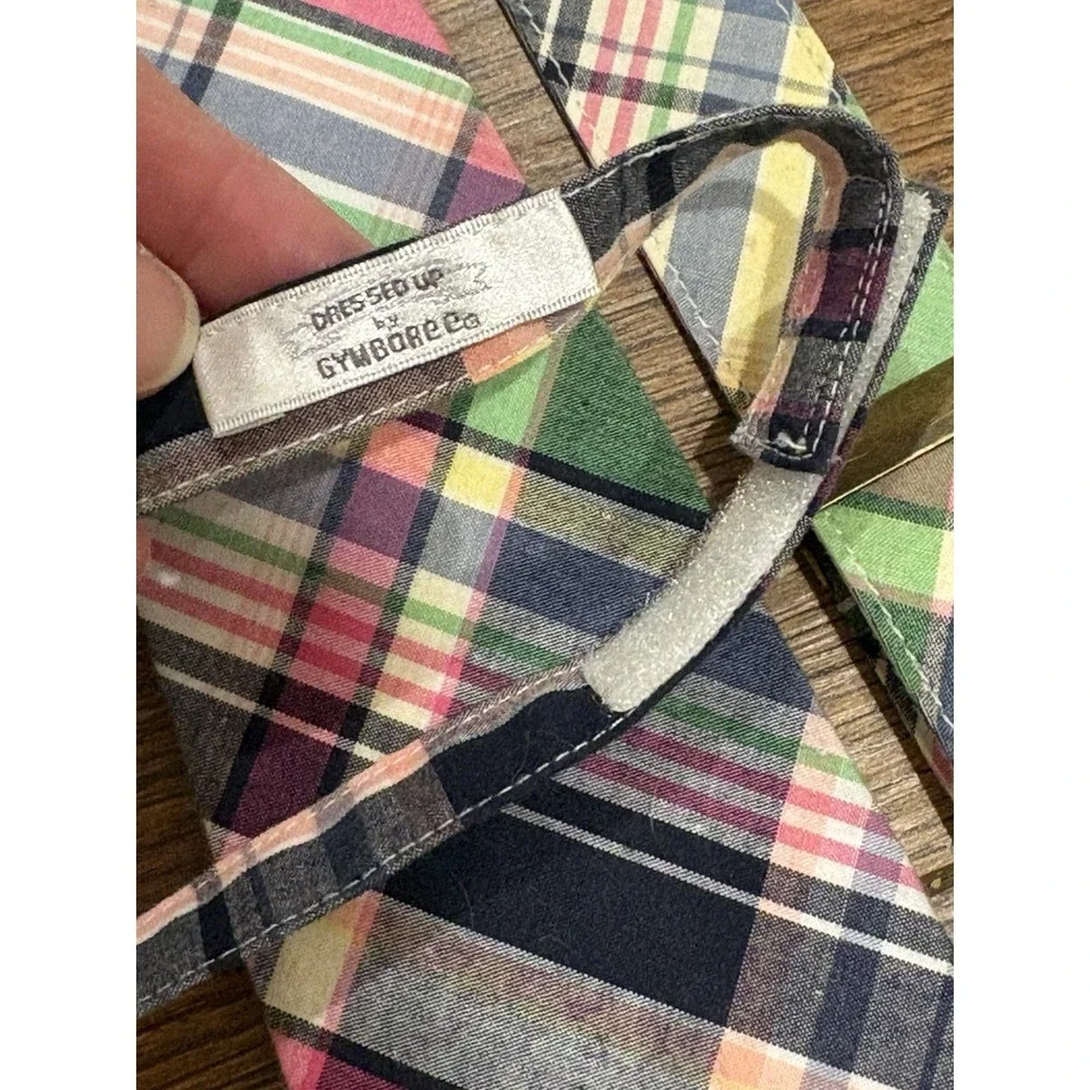 Dressed Up Gymboree Sz 6 And  Up Pink Plaid Suspenders Set Bow tie Tie Lot